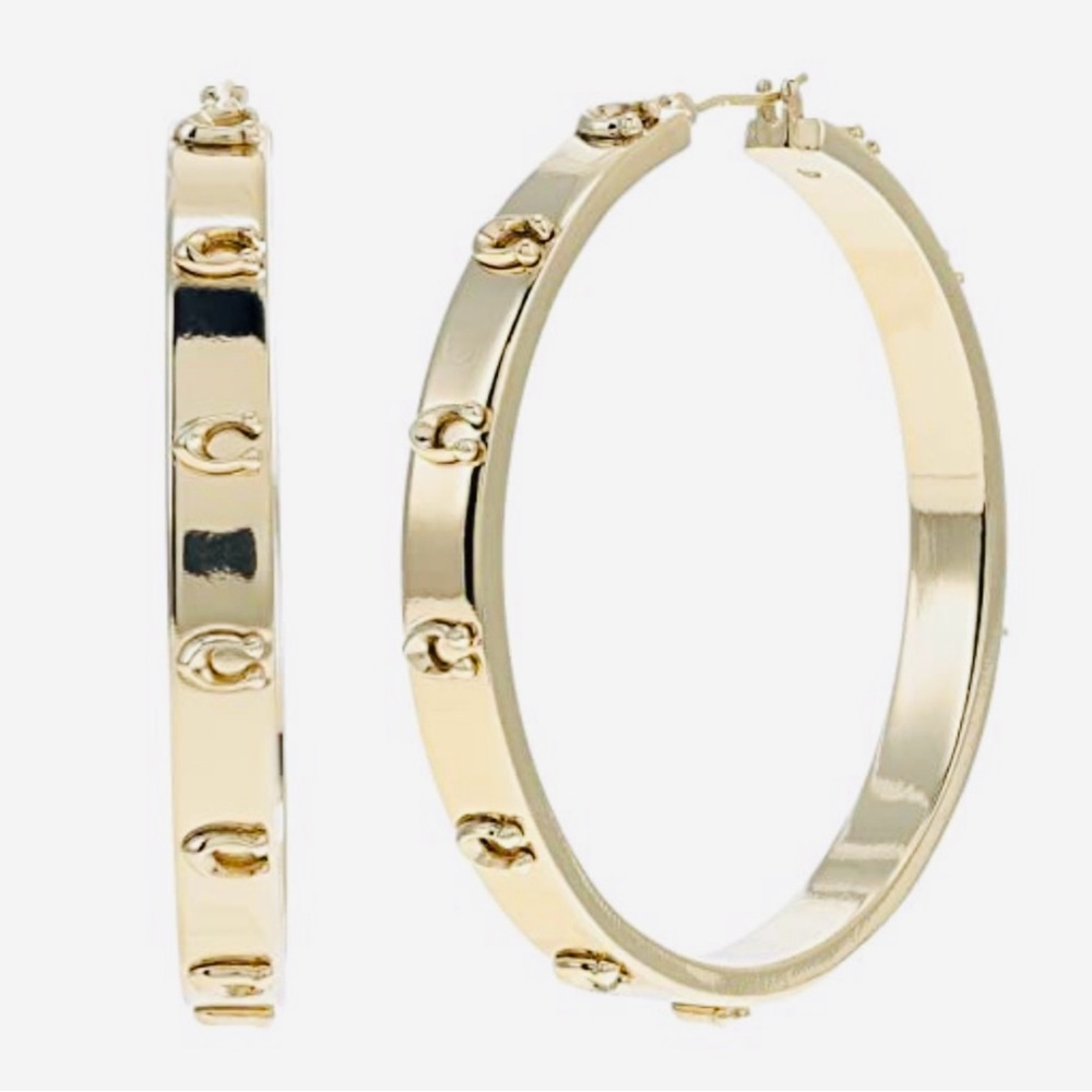 NWT / COACH Hoop Earrings - Picture 5 of 5